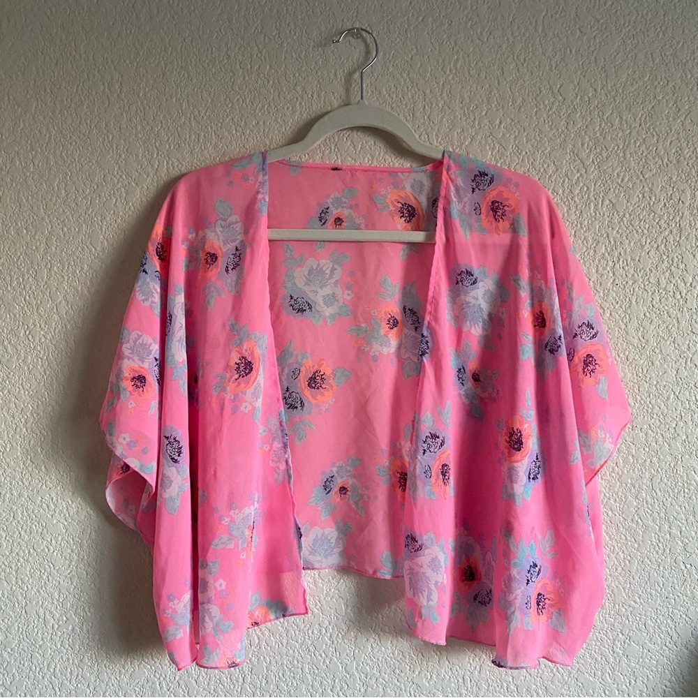 Pink Floral Kimono